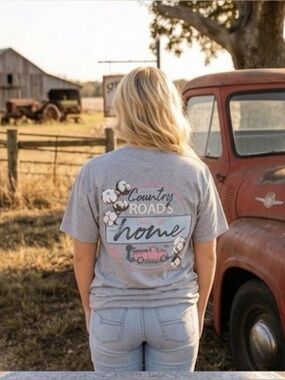 T-Shirt by Girlie Girl Country Roads Take Me Home in Size 3X